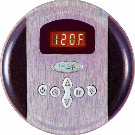 Steamspa Programmable Control Panel with Presets in Brushed Nickel G-SC-200-BN